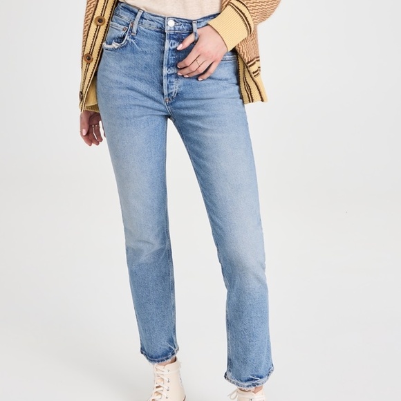 Agolde Women's Straight Leg Jeans - Light Blue